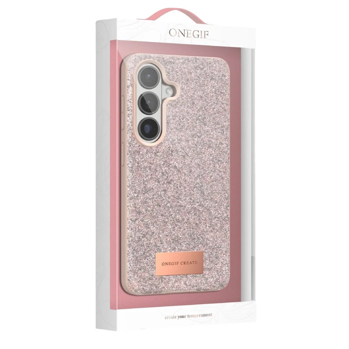 Onegif Samsung Galaxy S26 Plus Bright Simli Kapak - Gold görsel 4