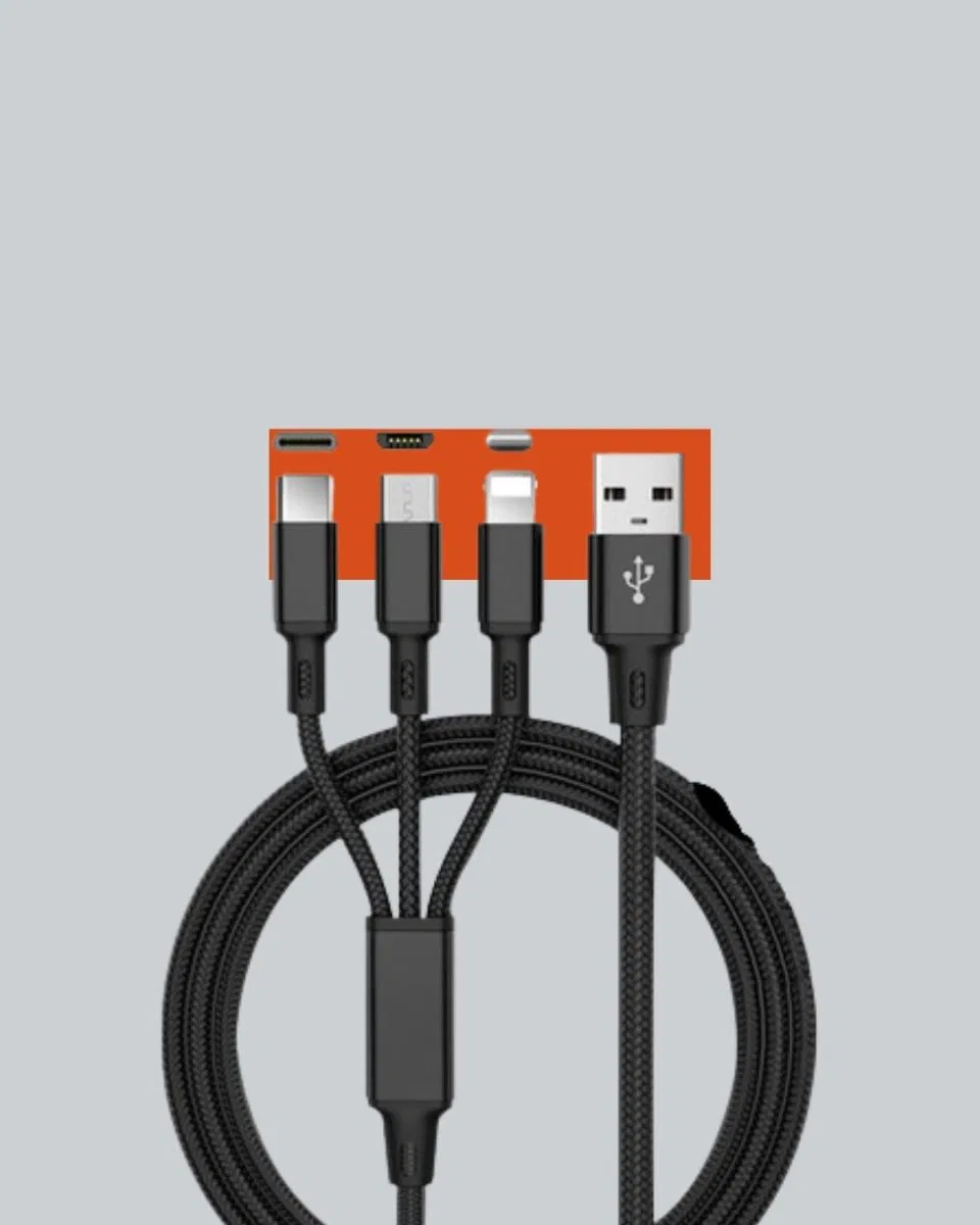 Çoklu Usb Şarj Kablosu – 1, 2m Hızlı Şarj, 3a Güçlü Akım görsel 2