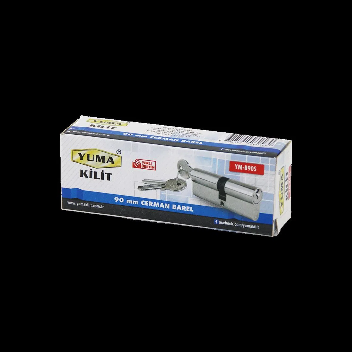 90 mm Nikel Saten Silindir Barel (3 Anahtar) görsel 3