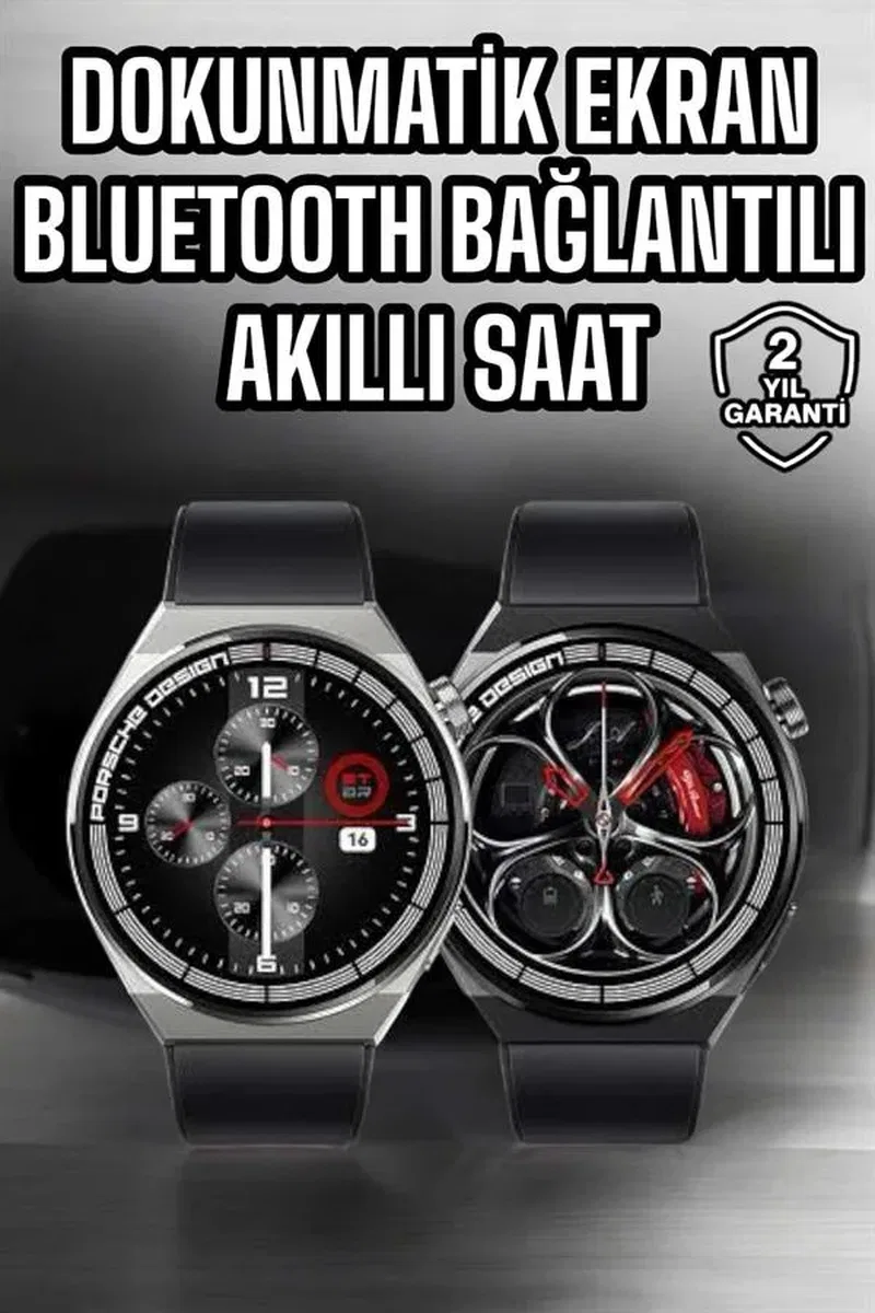 Akıllı Saat Dokunmatik Ekran Sesli Görüşme ve Bildirim Görme Sağlık Takibi görsel 2