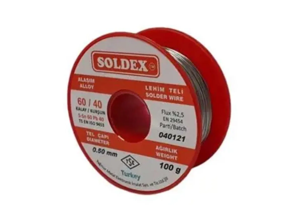 60/40 Lehim Teli 100 Gr 0, 50 Mm (sn: 60 / Pb: 40)
