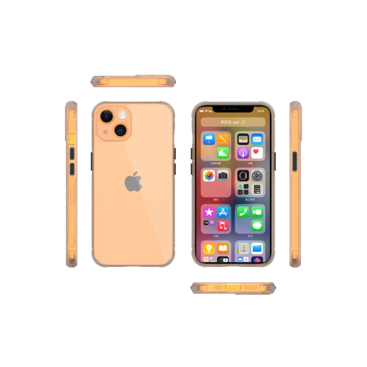 Apple İphone 13 Mini Kılıf Miami Şeffaf Silikon - Şeffaf görsel 2