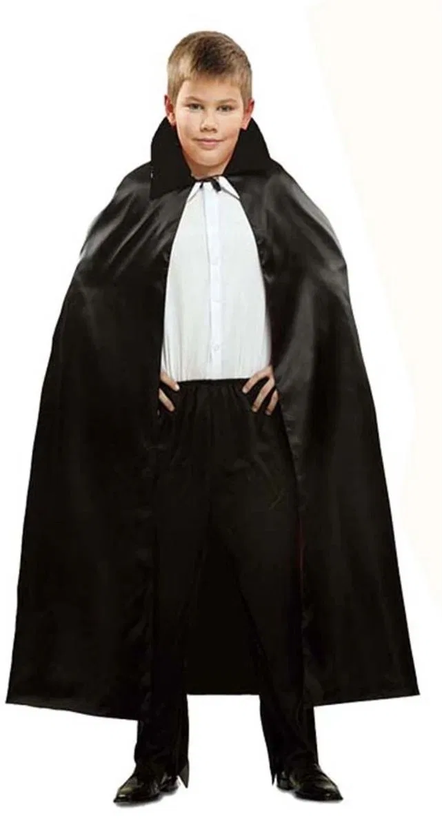Siyah Renk Yakalı Halloween Pelerini 90 Cm görsel 3