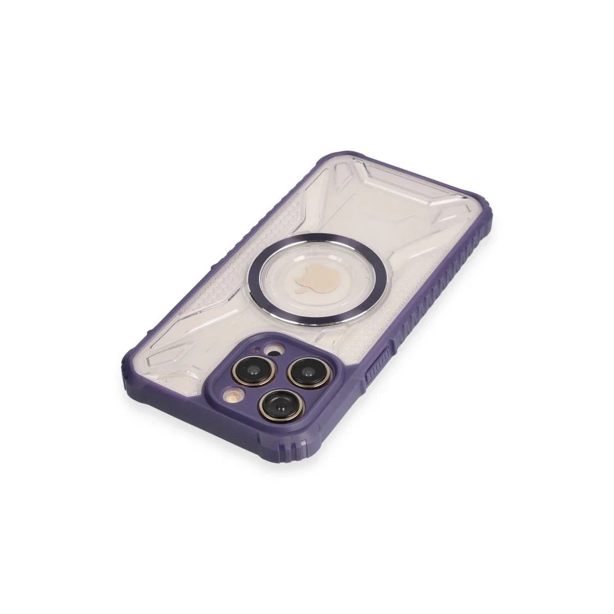 Apple İphone 13 Pro Kılıf Prag Magneticsafe Kapak - Derin Mor görsel 3