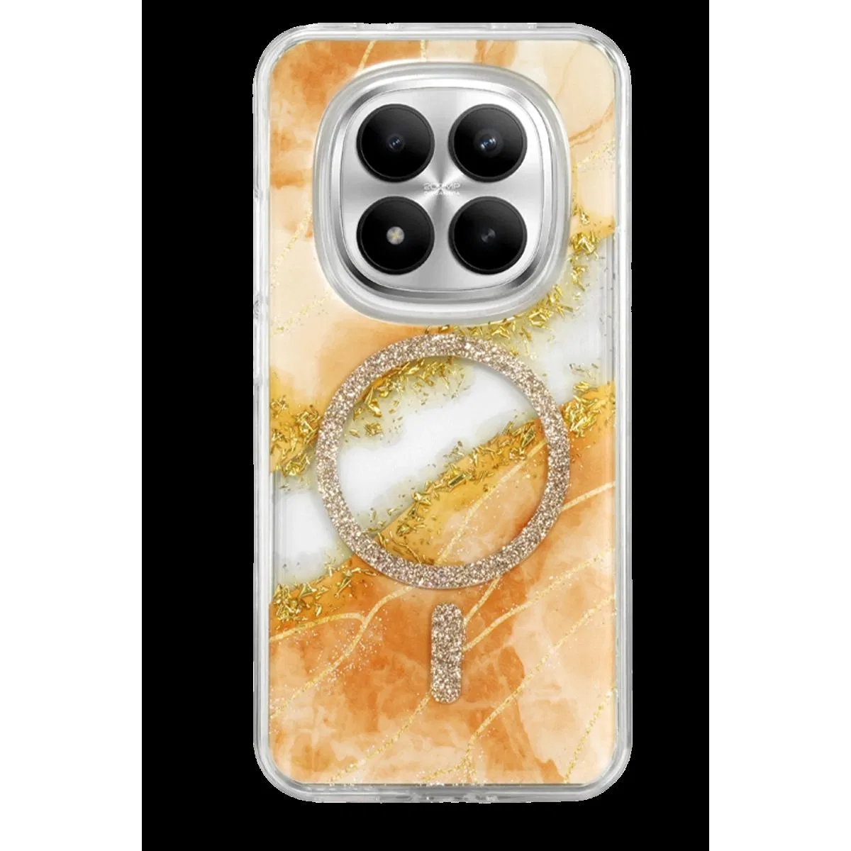 Onegif Xiaomi Redmi Note 15 Pro 4g Lotus Simli Magsafe Kapak - Turuncu görsel 3