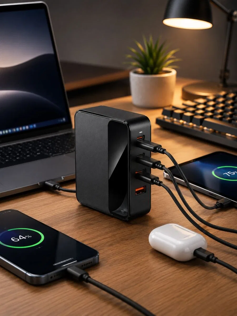 Usb-a Ve Usb-c Girişli Çoklu Şarj Cihazı görsel 3