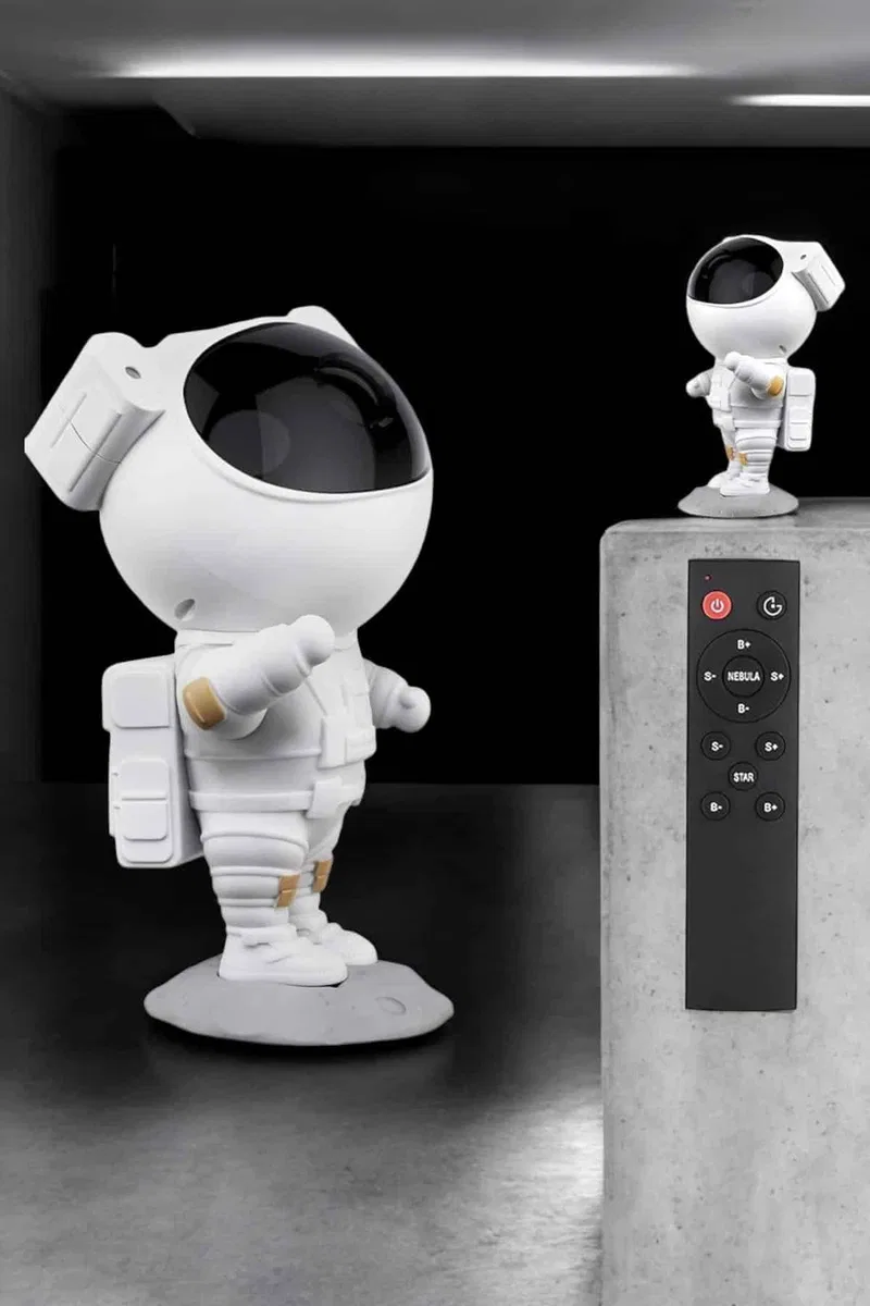 Çocuklara Özel Projeksiyon Astronot Lamba Speaker Sevimli görsel 3