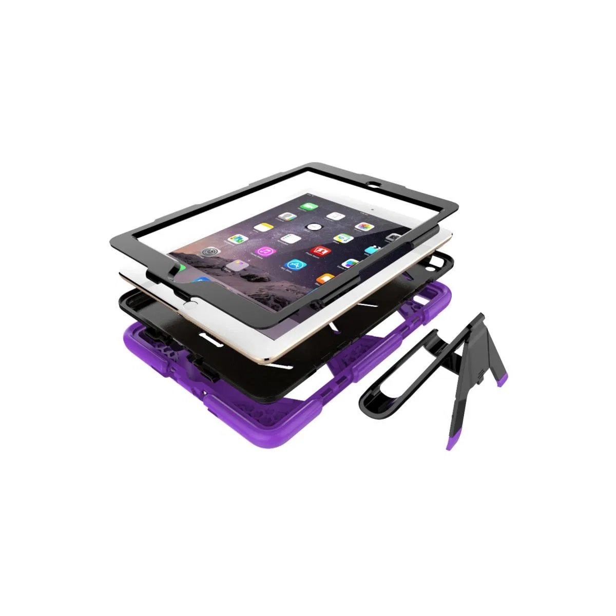 Apple İpad 5 Air 9. 7 Kılıf Griffin Tablet Kapak - Mor görsel 6