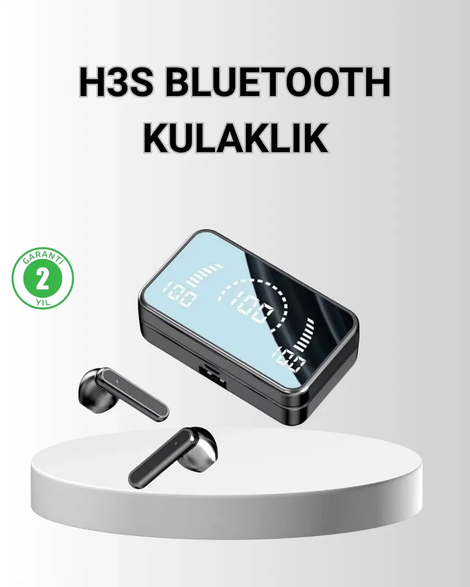 Ayna Ekranlı Bluetooth 5. 1 Kablosuz Kulaklık – 3500 mAh Şarj Kutusu, Suya Dayanıklı