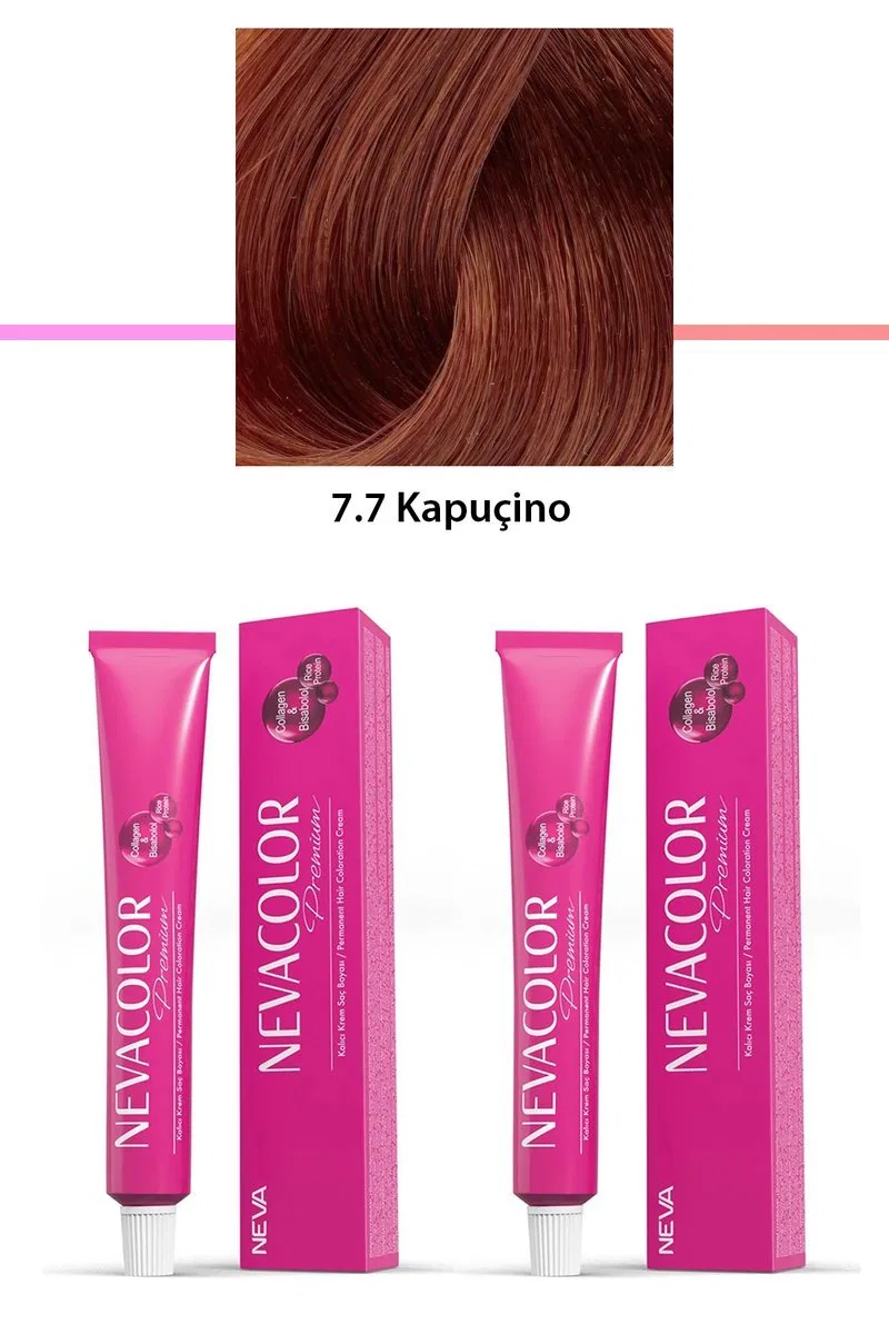 2 li Set Premium 7. 7 Kapuçino - Kalıcı Krem Saç Boyası 2 X 50 g Tüp