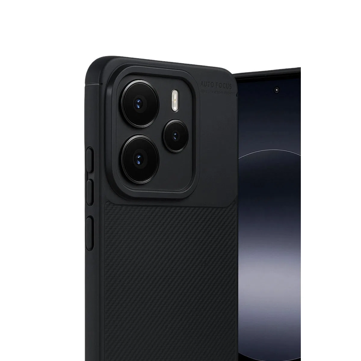 Xiaomi Note 14 5g Auto Focus Karbon Kapak - Siyah görsel 4