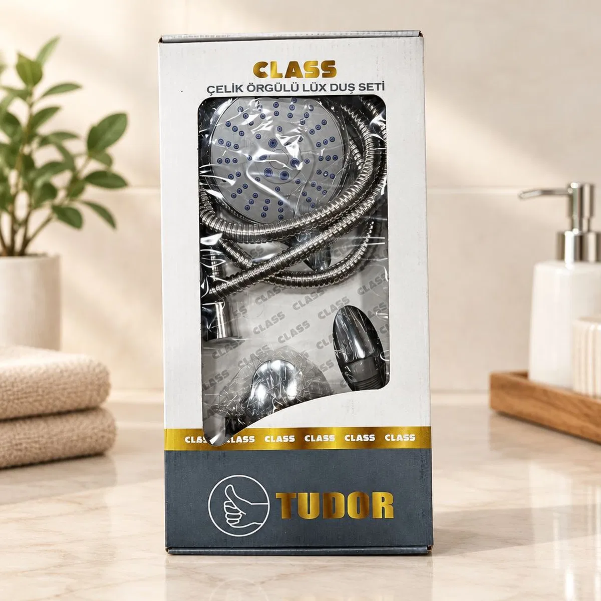 Class Çelik Lüks Duş Seti Kutulu