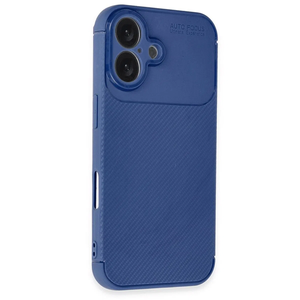 Apple İphone 16 Kılıf Auto Focus Karbon Kapak - Lacivert görsel 2