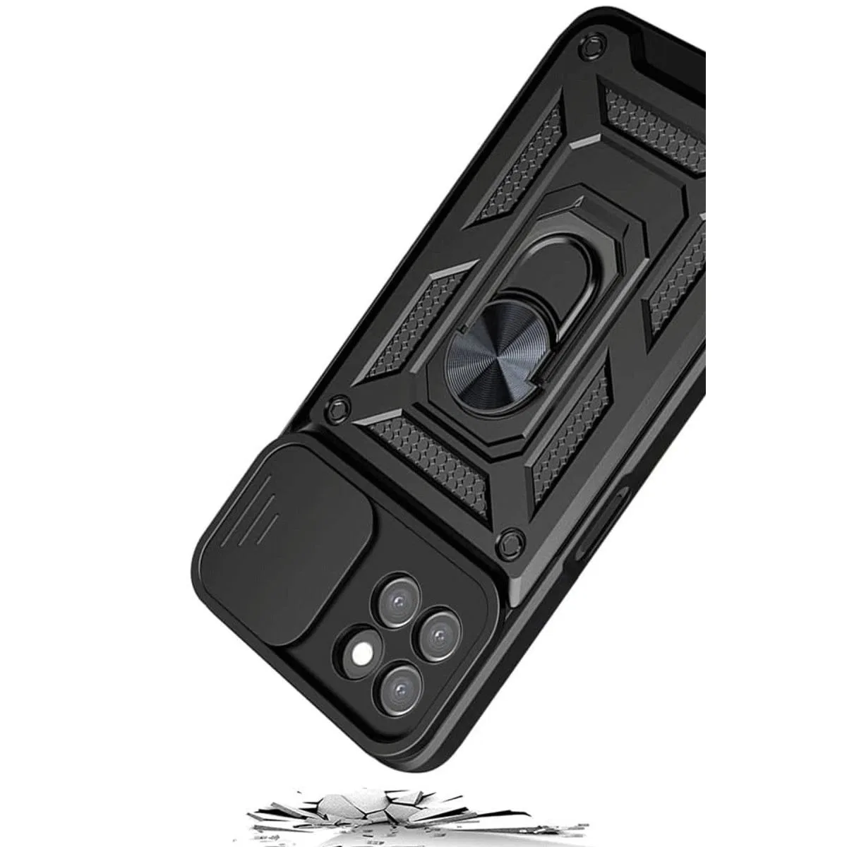 Samsung Galaxy M15 Kılıf Pars Lens Yüzüklü Silikon - Yeşil görsel 5
