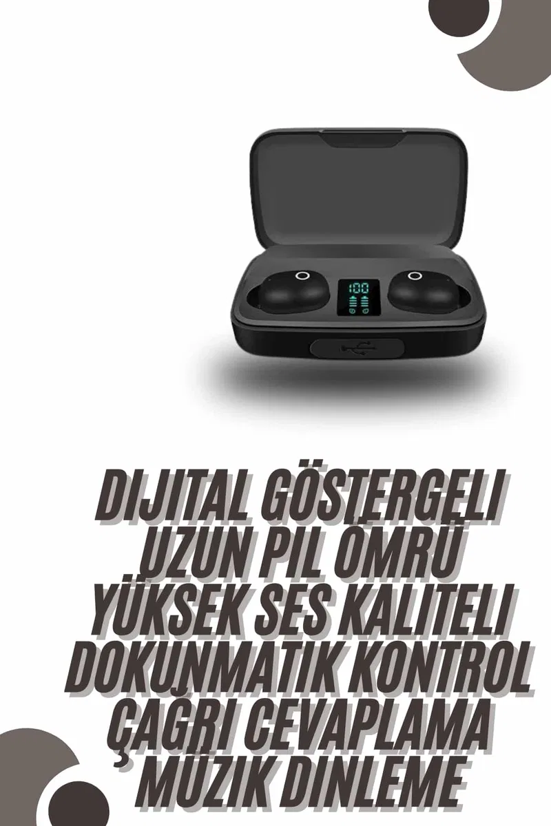 TWS Bluetooth Kulaklık 5. 0 Bluetooth Bağlantılı Dokunmatik Kontrol Özelliği Yeni Nesil görsel 2