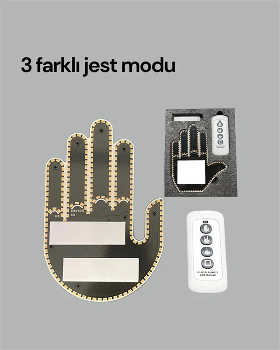 Kablosuz Kumandalı LED Jest Işığı – 3 Modlu Araba Arkası Mesaj Işığı, 203 LED ile Yüksek Parlaklık görsel 5