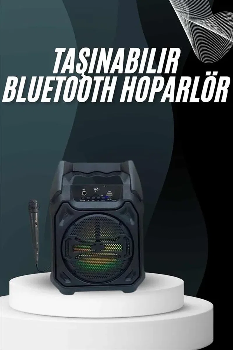 Yeni Nesil Bluetooth Hoparlör USB TF Kart Girişli Çoklu Bağlantı görsel 2