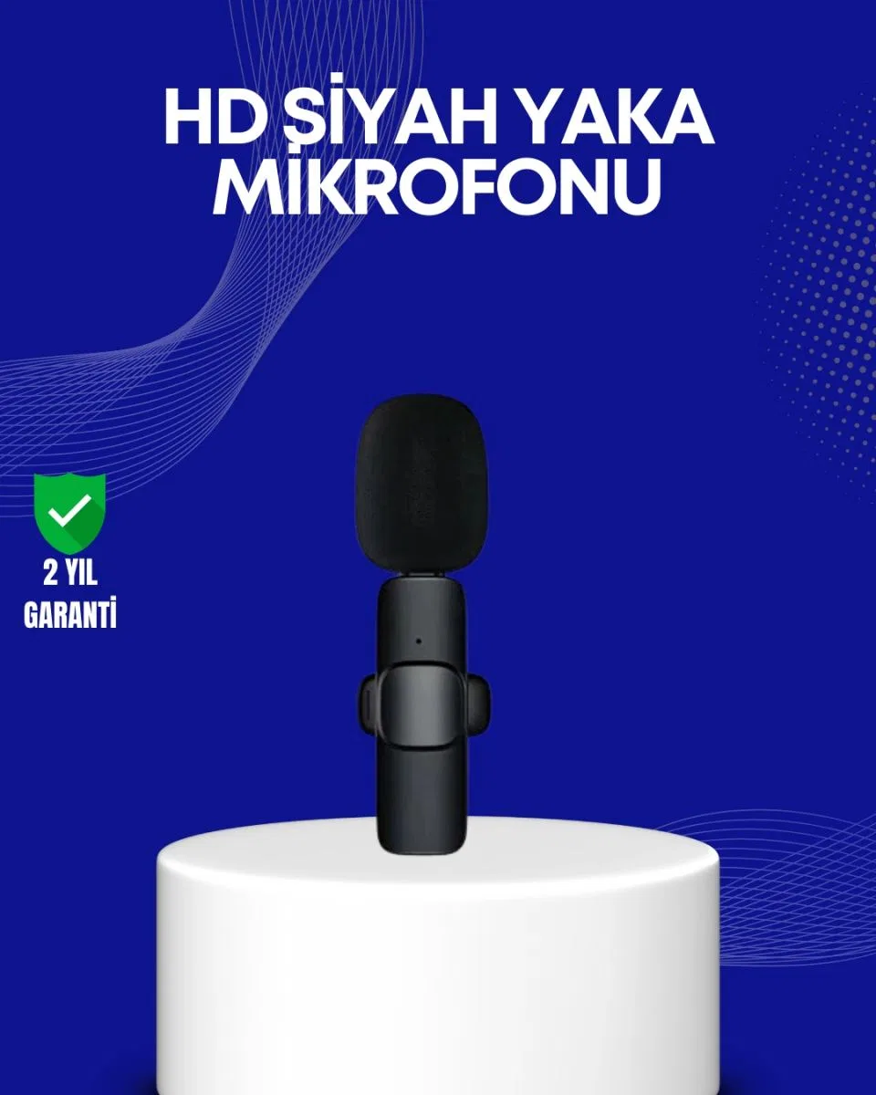 Lightning Girişli 2’li Kablosuz Yaka Mikrofonu Çift Kişilik Kayıt