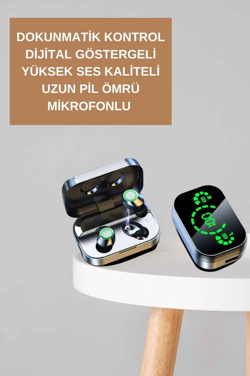 Dokunmatik Akıllı Saat Yeni Nesil Kulaklık Kampanyası ANC Özelliği Yüksek Ses Kaliteli görsel 5