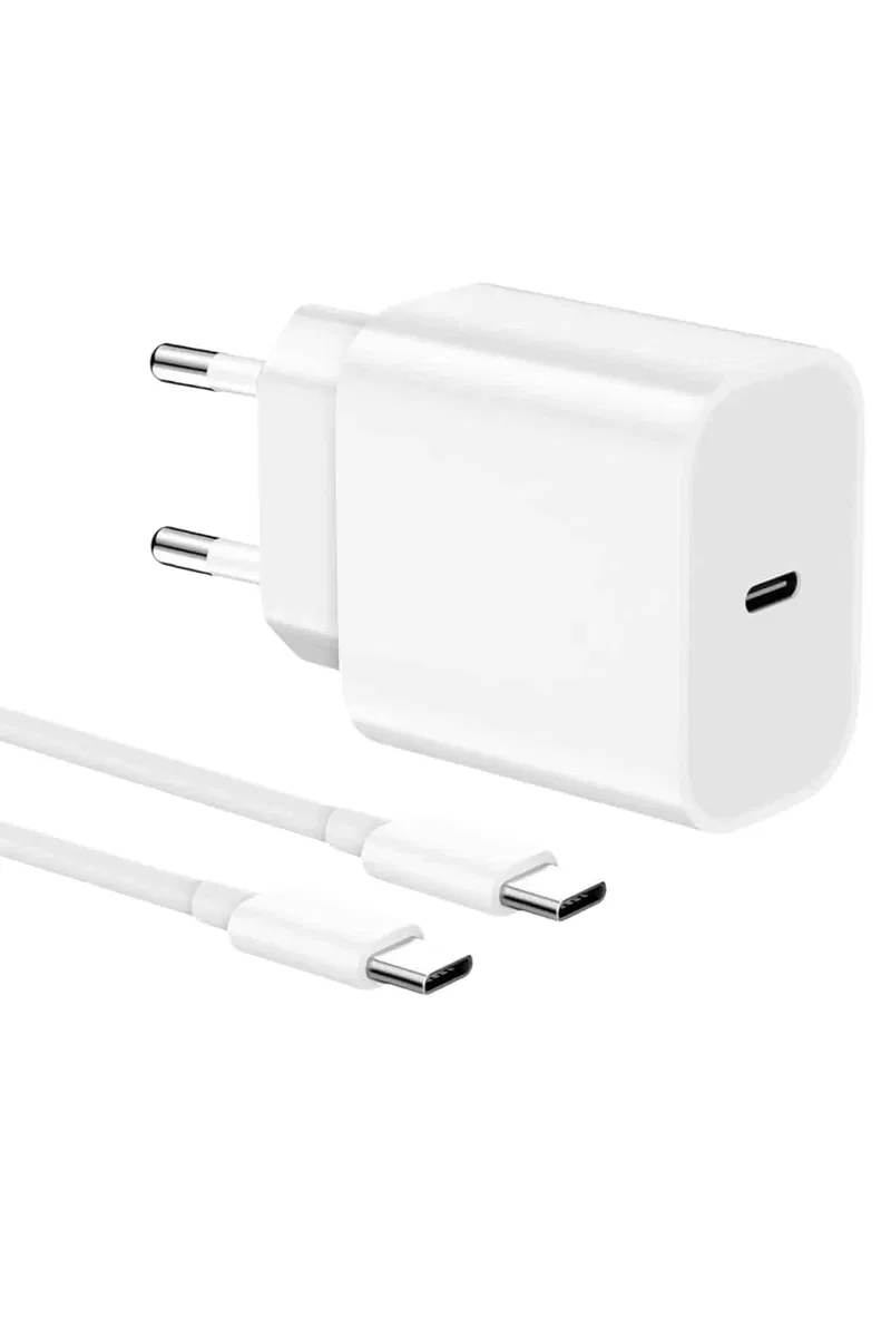 15/Pro/Pro Max 20W İOS Uyumlu Hızlı Şarj Aleti Adaptörlü Beyaz görsel 3