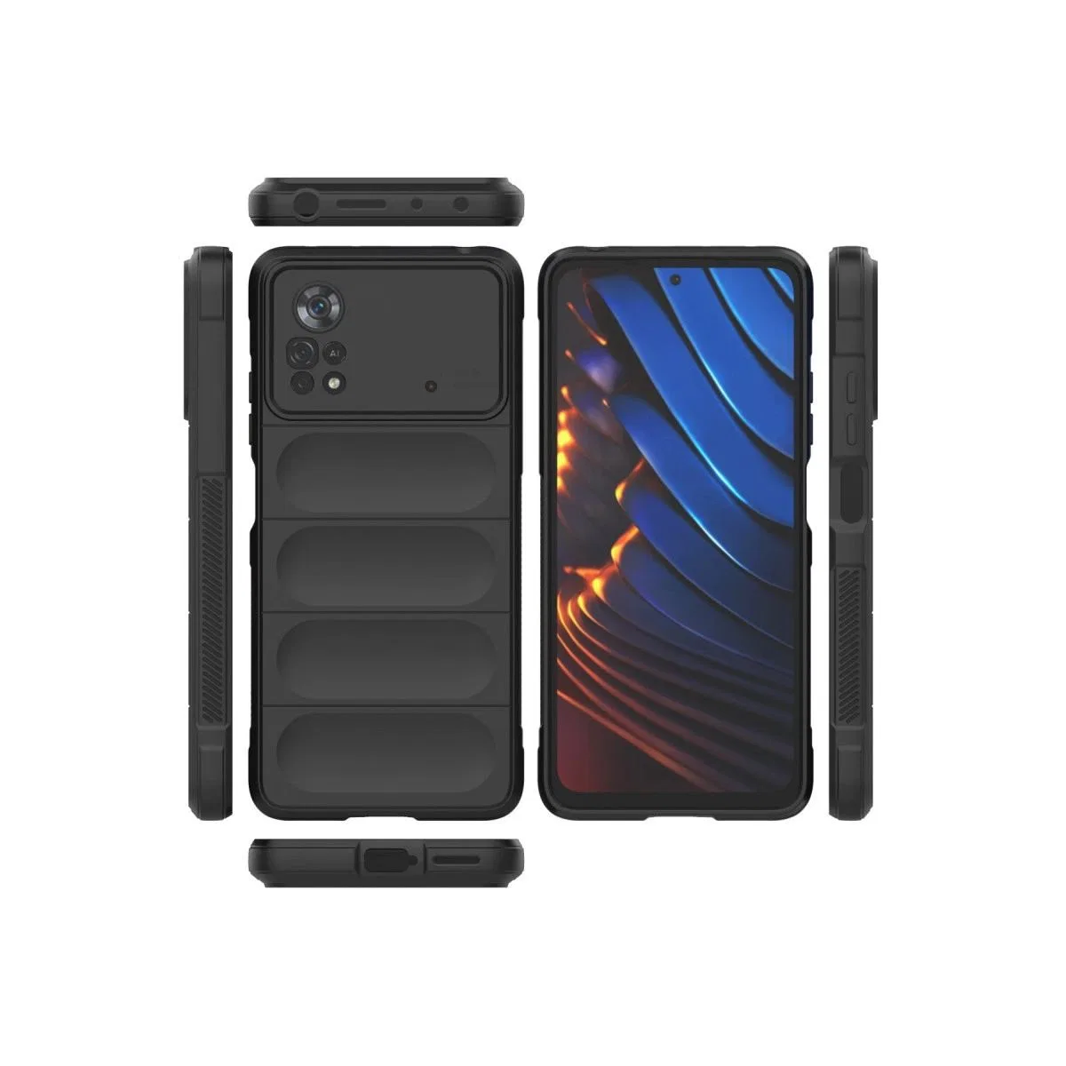 Xiaomi Poco X4 Pro 5g Kılıf Optimum Silikon - Siyah görsel 3