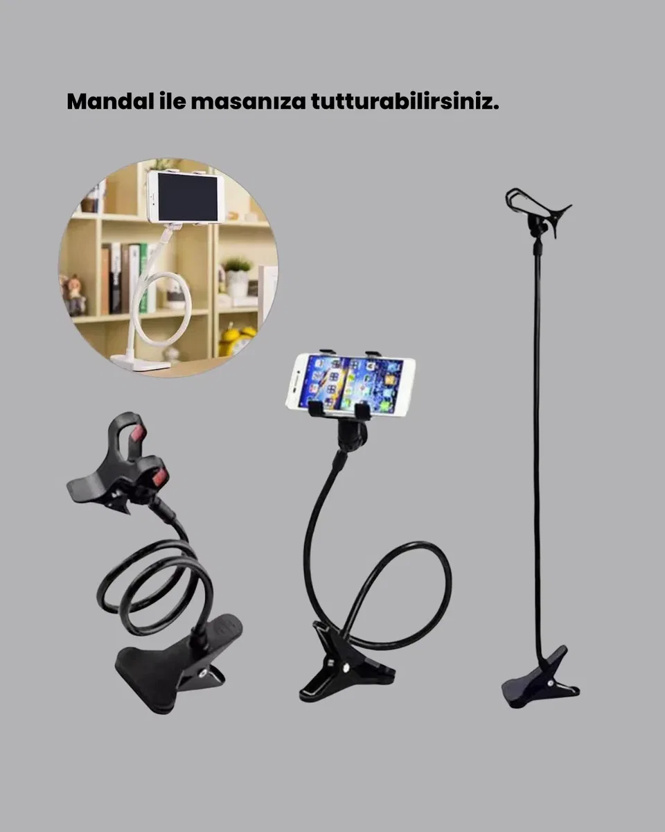 Masa ve Araç İçi Kullanıma Uygun Akrobat Telefon Tutucu görsel 5