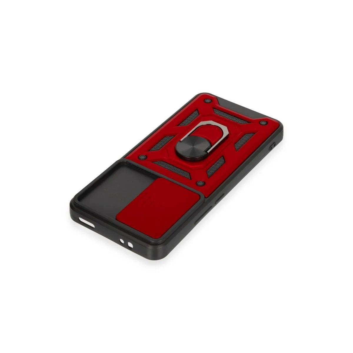 Xiaomi Mi 12t Pro Kılıf Pars Lens Yüzüklü Silikon - Kırmızı görsel 4