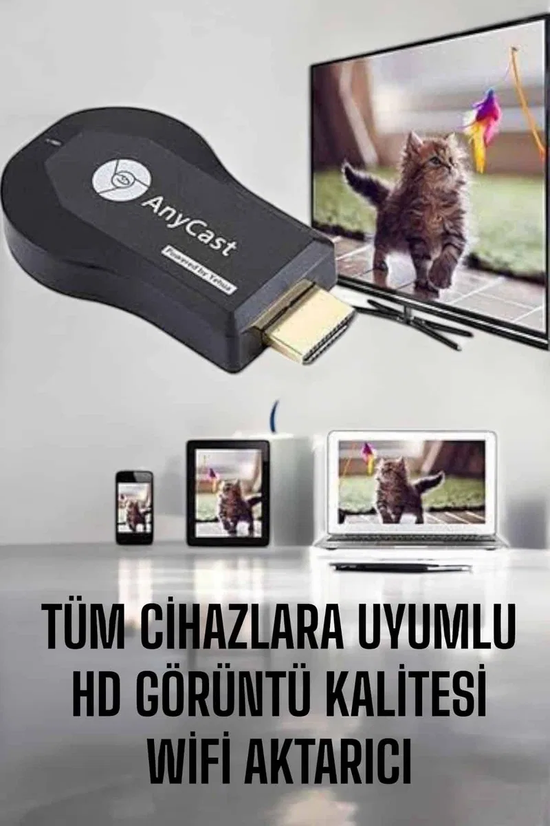 M9 Plus Kablosuz Görüntü+Ses Aktarıcı HDMI TV görsel 2