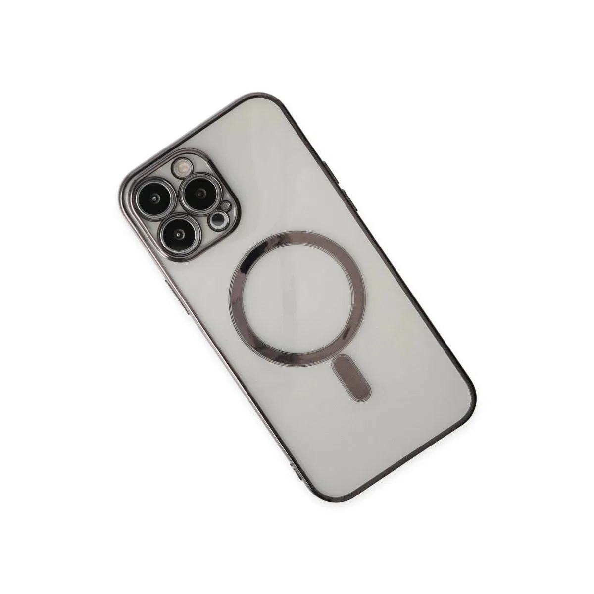 Apple İphone 14 Pro Kılıf Magneticsafe Lazer Silikon - Siyah görsel 3