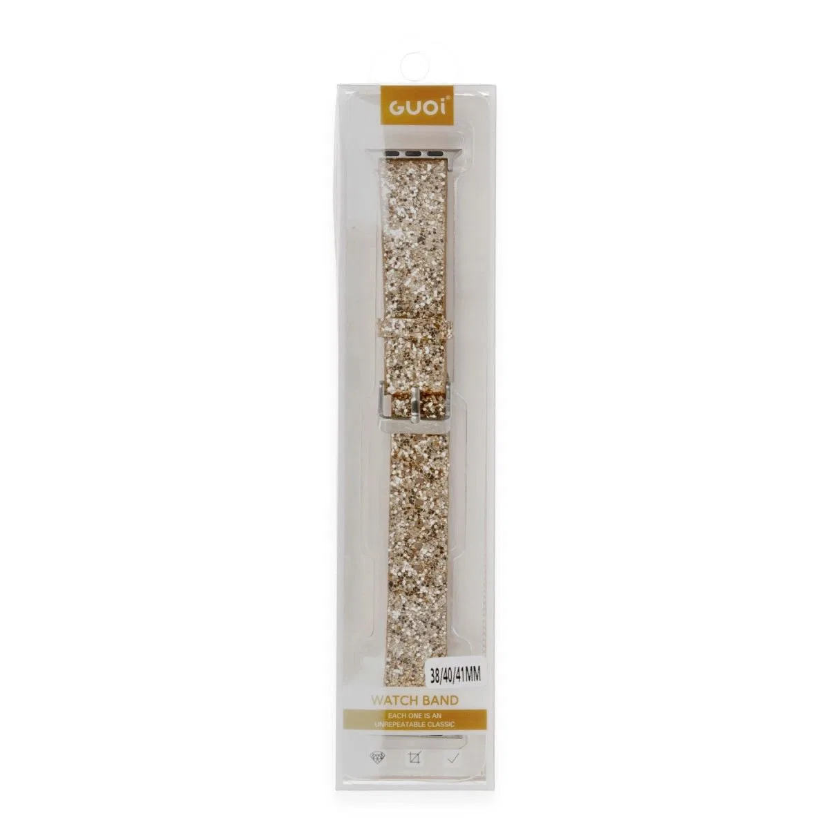 Apple Watch 38mm Ry Taşlı Kordon - Gold görsel 2