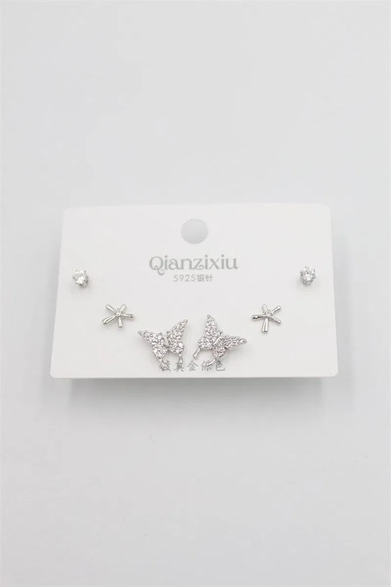 Çoklu Set Küpe - Gümüş