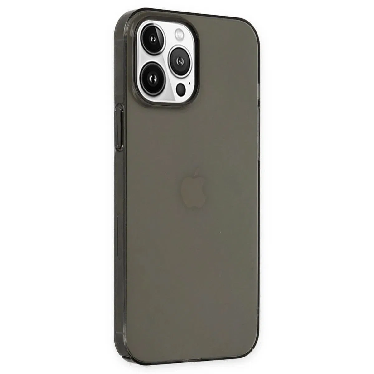 Apple İphone 14 Pro Kılıf Pc Sert Şeffaf Kapak - Siyah görsel 2