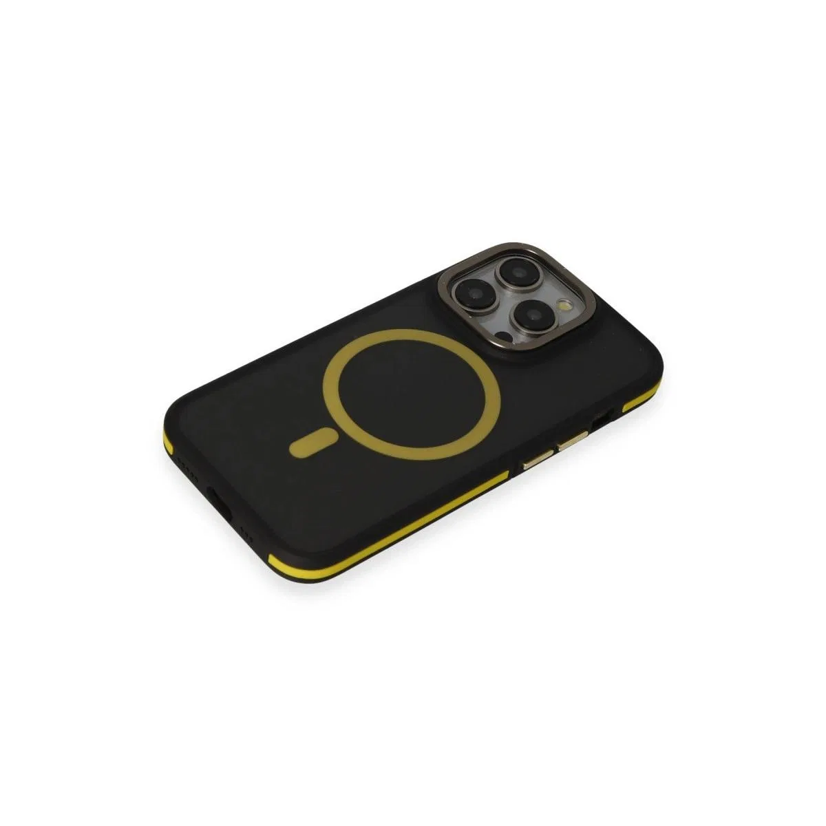 Joko Apple İphone 14 Pro Kılıf Rocky Magsafe Kapak - Siyah-sarı görsel 4