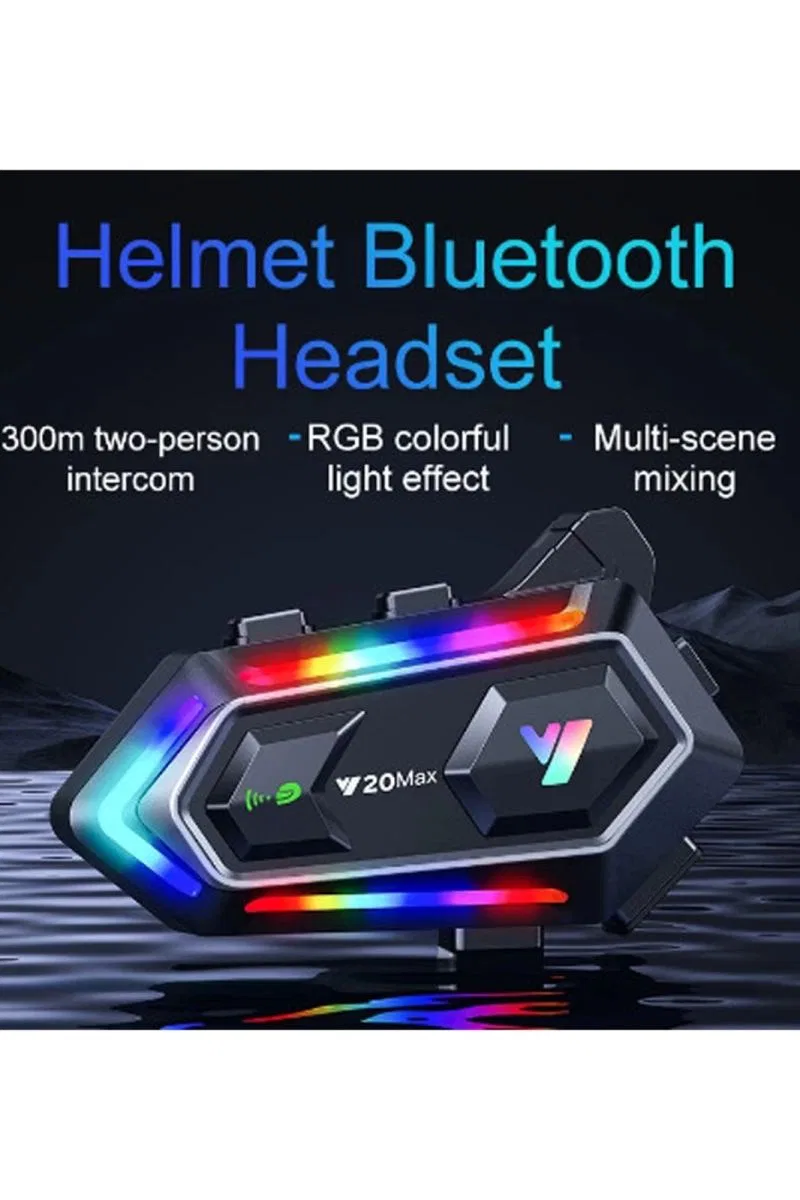 Y20 Max Motosiklet Bluetooth 5. 3 Kask Intercom 2 Kişi 300 Metre Eşleşme Özellikli görsel 2