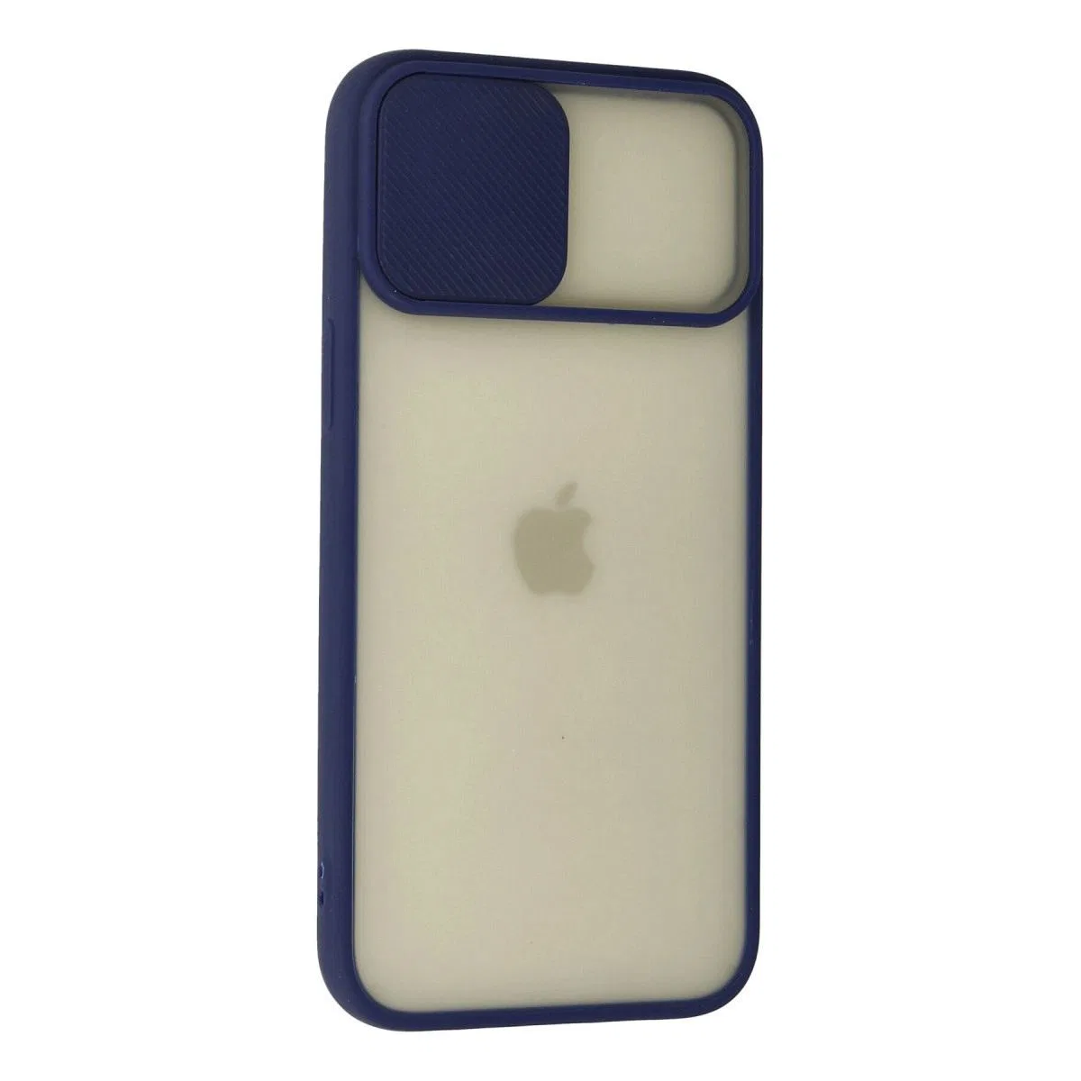 Apple İphone 12 Pro Max Kılıf Palm Buzlu Kamera Sürgülü Silikon - Lacivert görsel 3