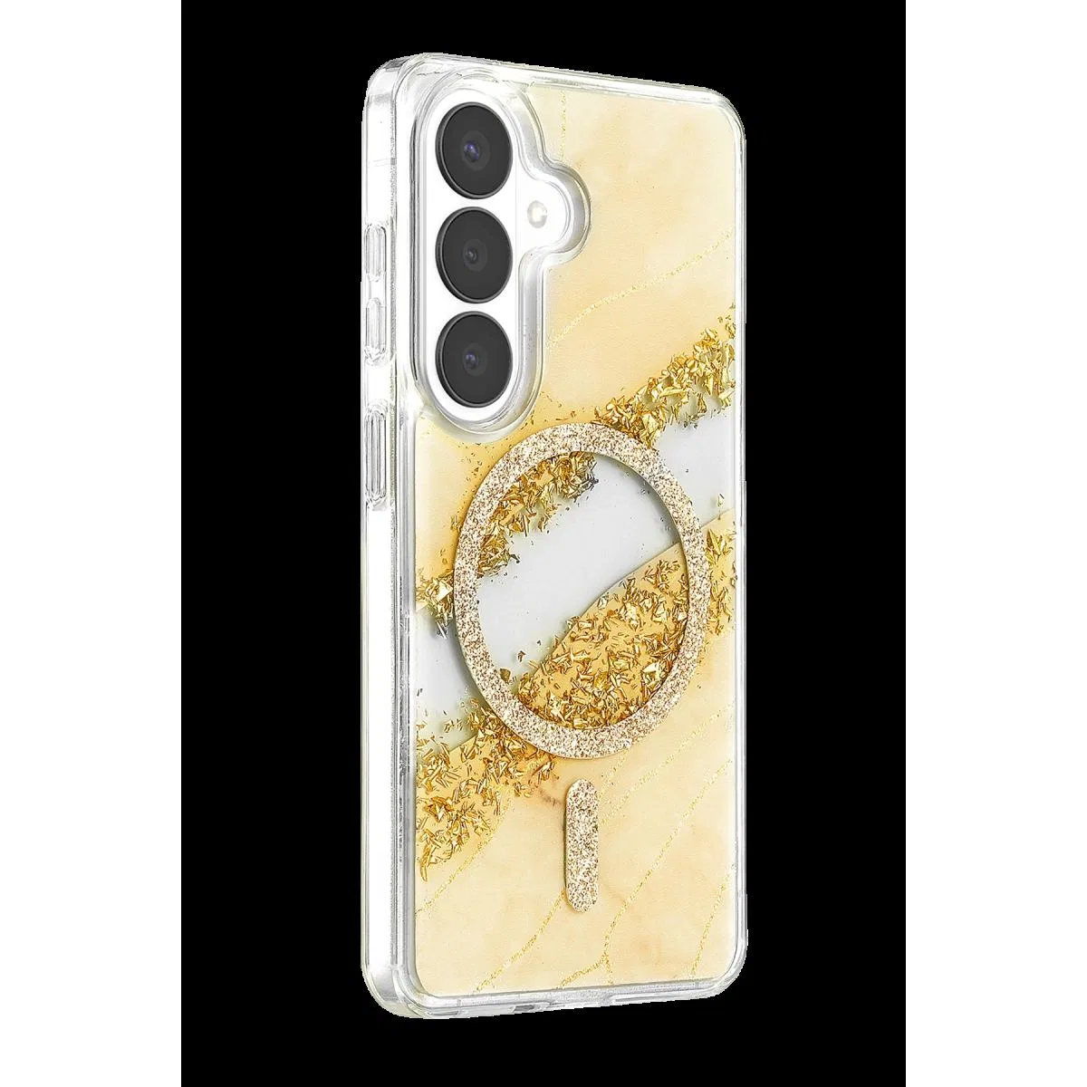 Onegif Samsung Galaxy S26 Lotus Simli Magsafe Kapak - Gümüş görsel 2