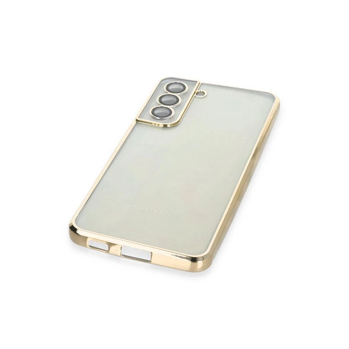 Samsung Galaxy S21 Fe Kılıf Razer Lensli Silikon - Gold görsel 4