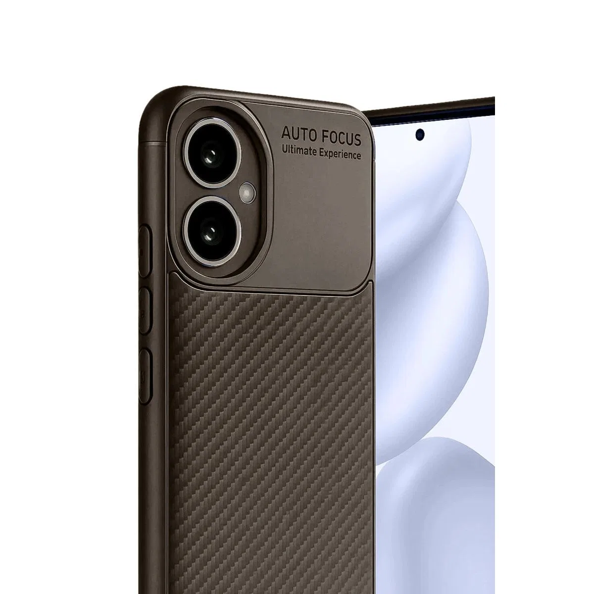 Honor 400 Kılıf Auto Focus Karbon Kapak - Kahverengi görsel 3