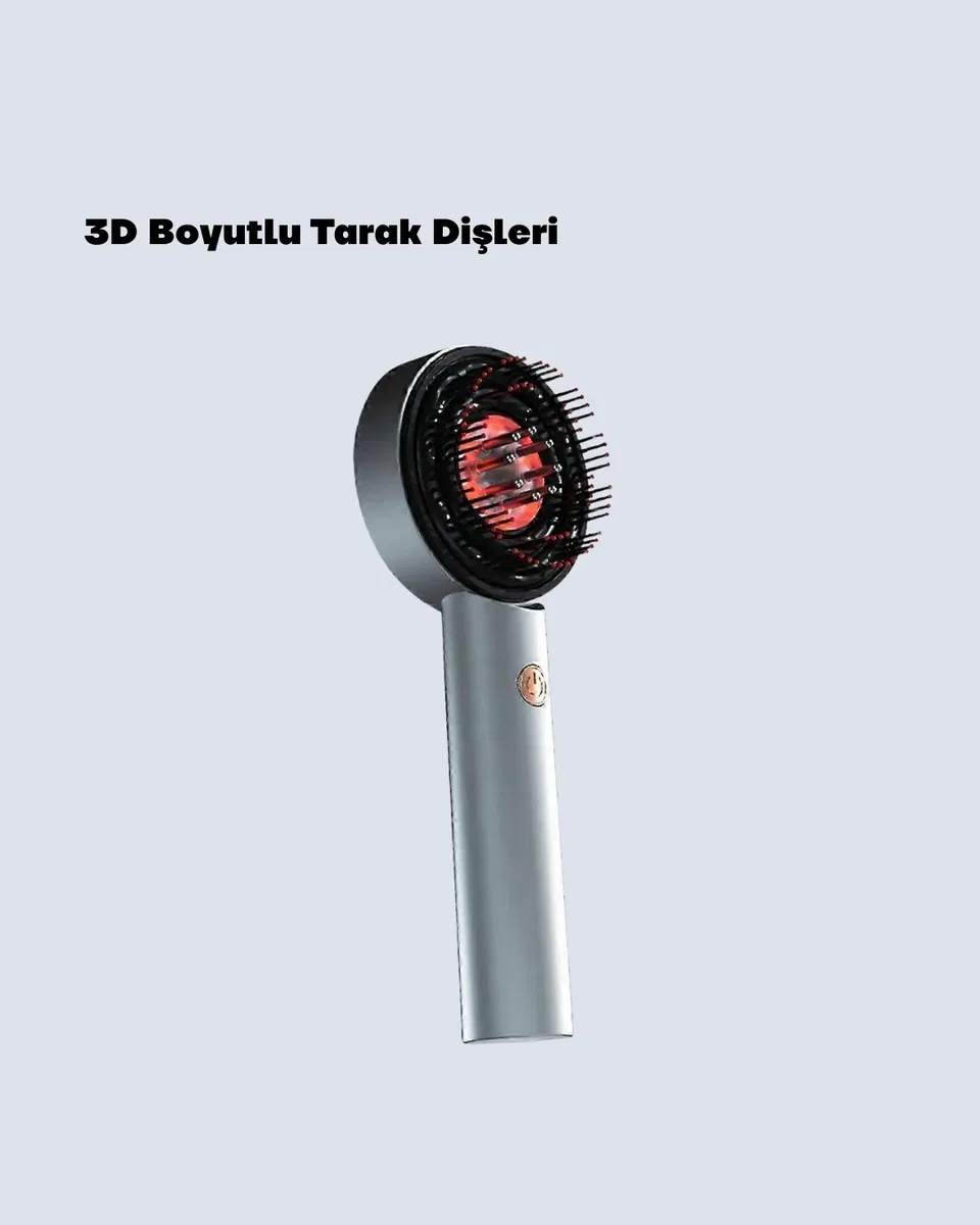 Saç Büyüme Destekleyici Elektrikli Masaj Tarak Yağ Aplikatörlü Yeni Nesil görsel 4