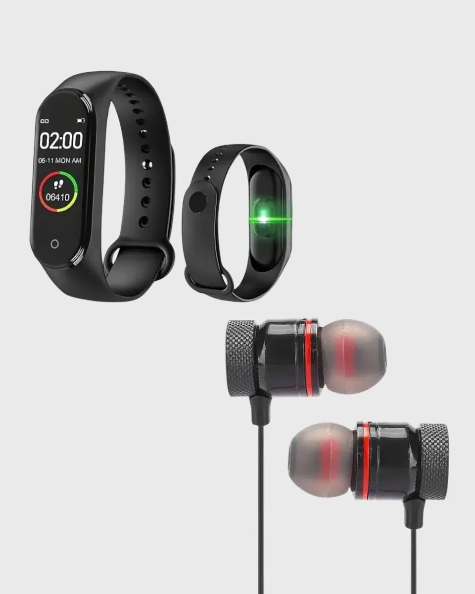 M6 Akıllı Bileklik ve Bluetooth Spor Kulaklık 2’li Set görsel 3