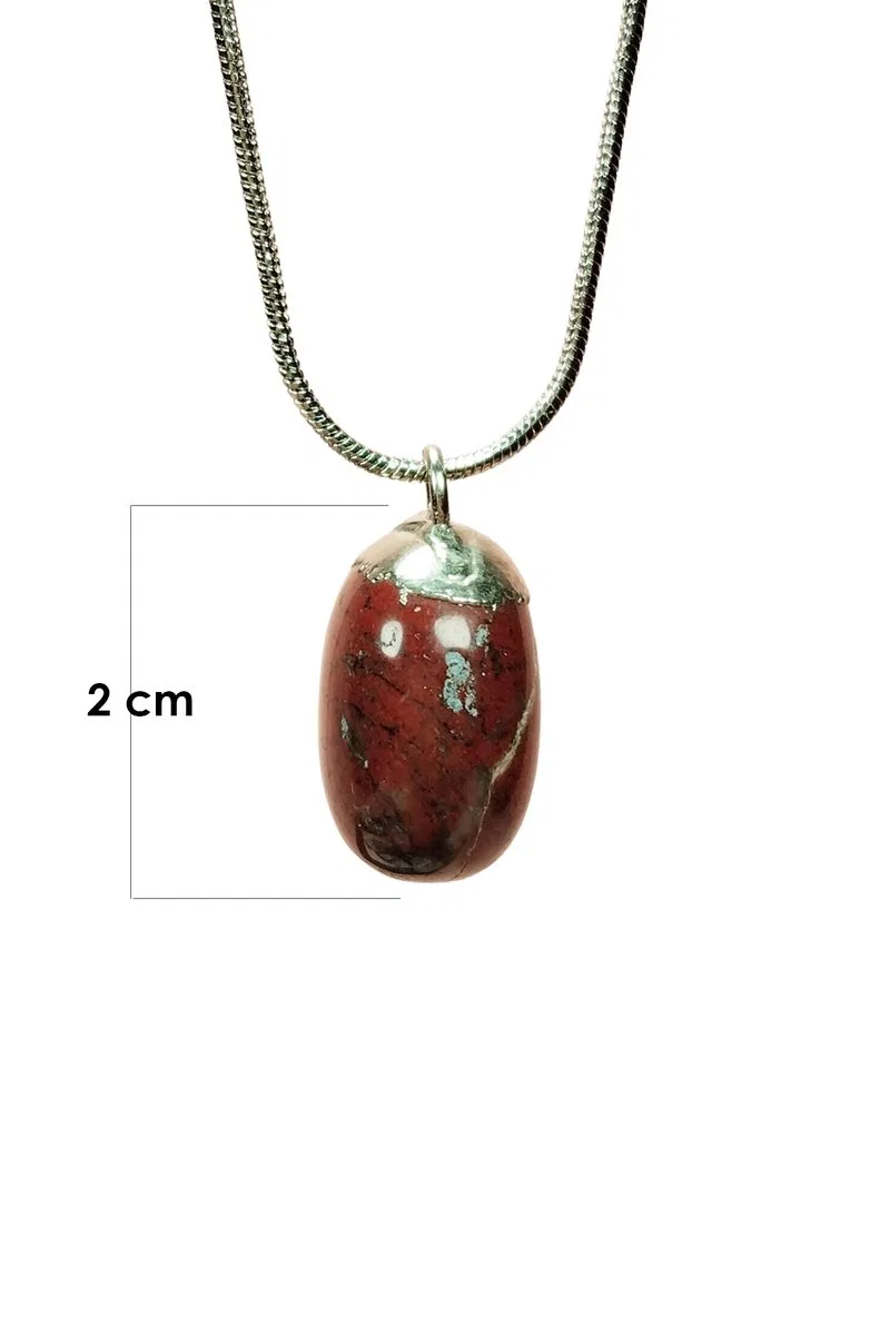 Kantaşı Doğal Taşı Zincirli El Yapımı Kolye Uç: 2 cm Zincir: 20 cm Kutulu görsel 2
