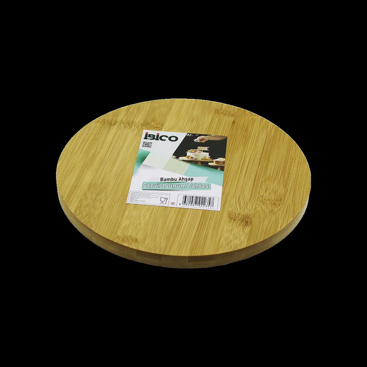 Ayaklı Bambu Sunum Tepsisi 24. 5 cm görsel 2