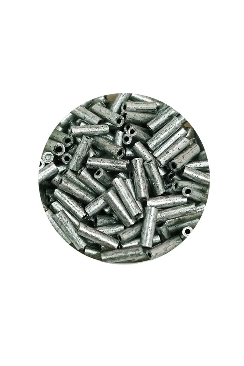 Uzun Boru Kesme Boncuk Çap 2mm Uzunluk 10 mm - 60 Gram - Desenli Gümüş - BNC283 görsel 2