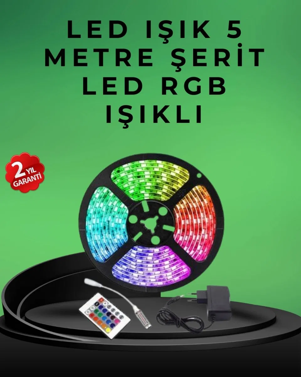Pratik Kurulumlu 5 Metre Kumandalı Şerit Led