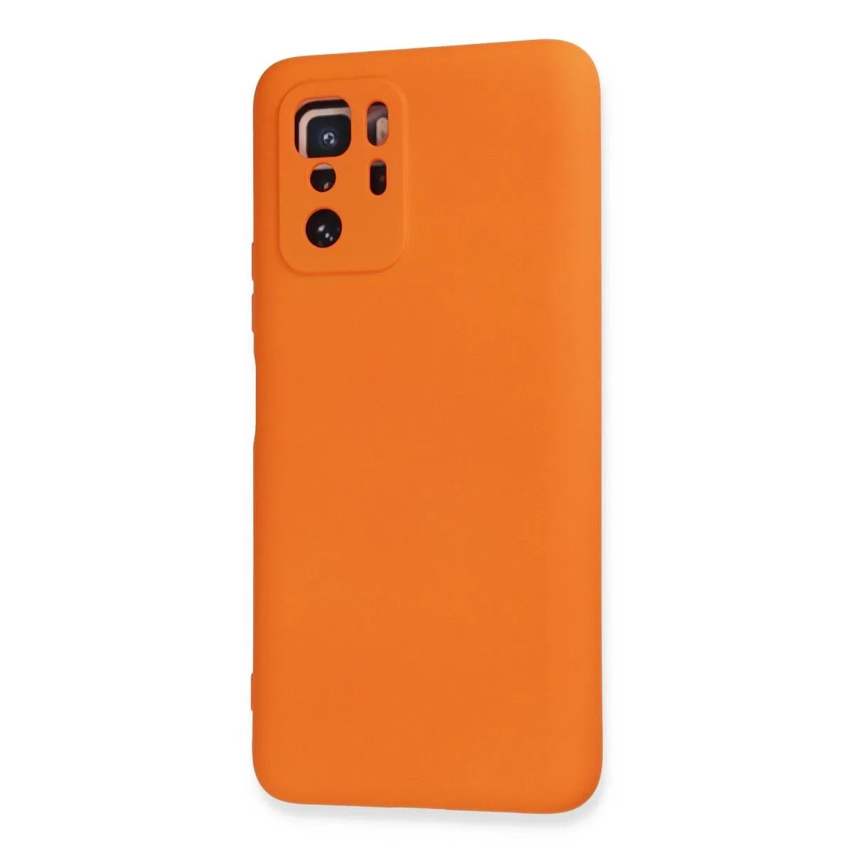 Xiaomi Poco X3 Gt Kılıf Nano İçi Kadife Silikon - Turuncu görsel 3