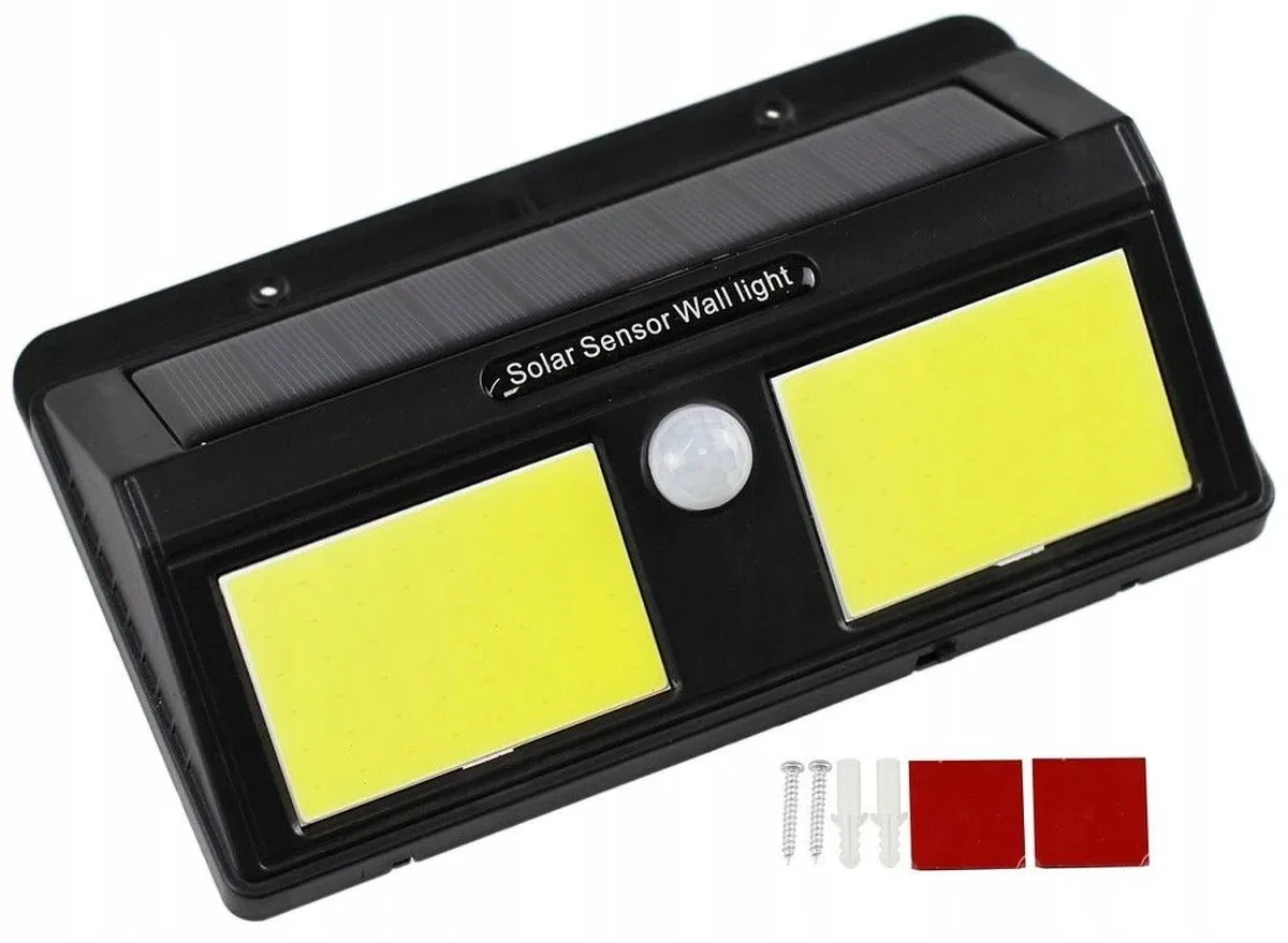 Solar Güneş Enerjili Sensörlü 96 Cob Led Aplik Duvar Tipi Led Lamba görsel 3