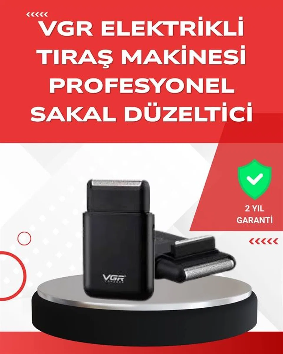 Abs Gövdeli Süper İnce Elektrikli Sakal Kesici – 45 Dk Kablosuz Kullanım, Yanak Makası Dahil