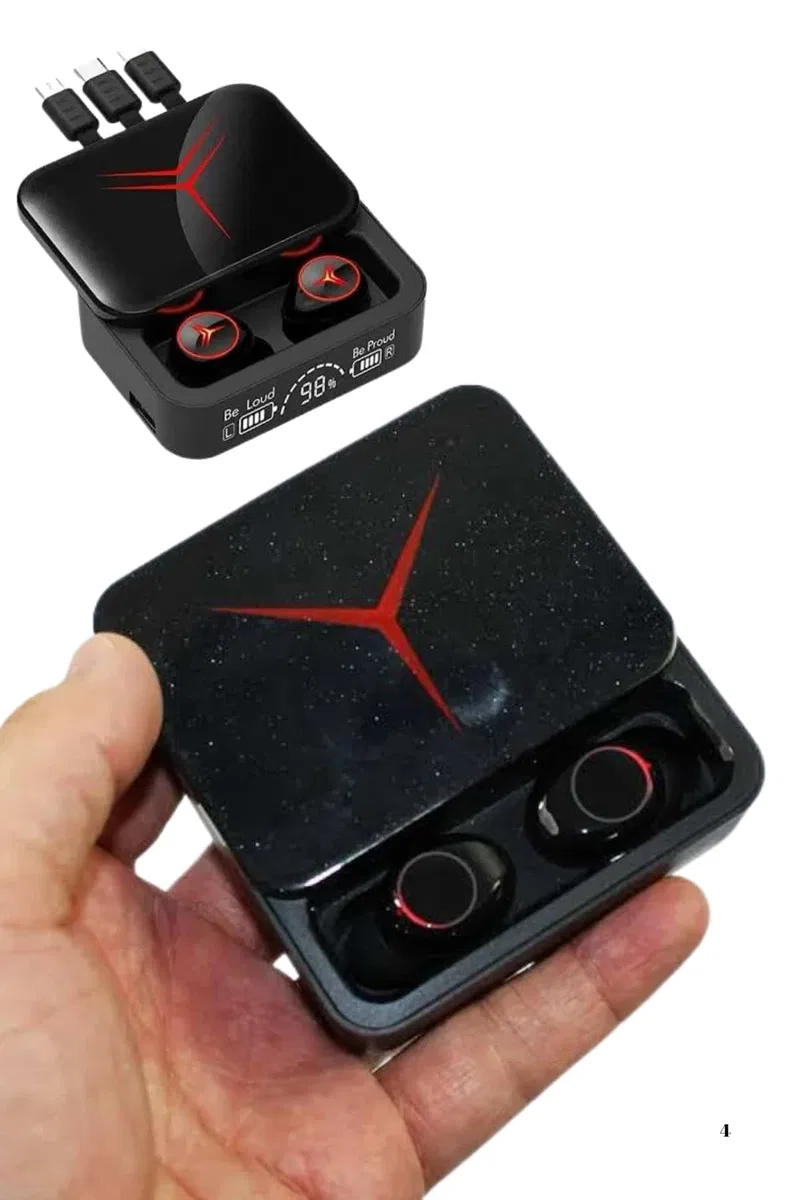 Kablosuz Bluetooth Kulaklık Powerbank Özellikli Göstergeli Hd Mikrofon görsel 4