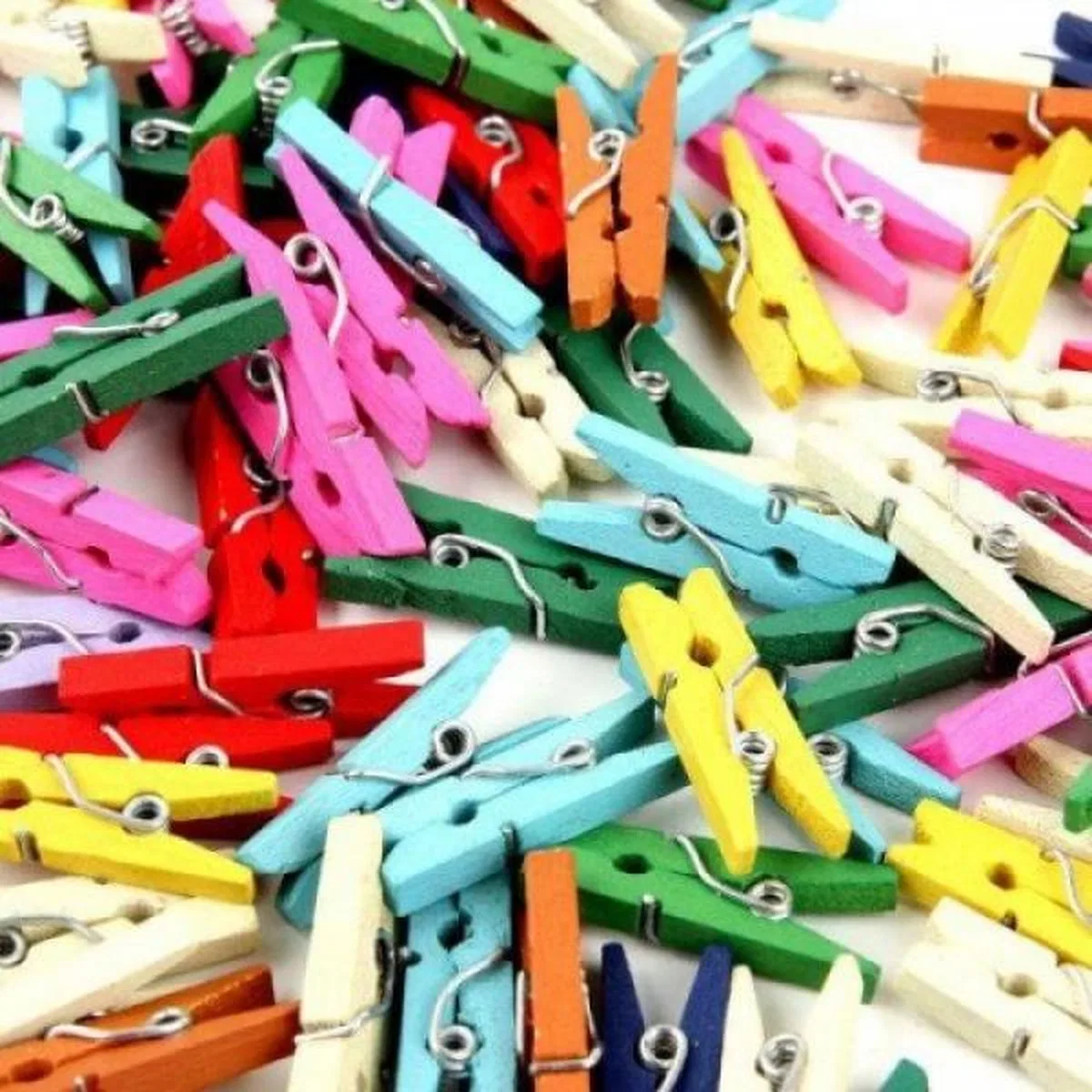 50'li Renkli Ahşap Mandal 3. 5cm (12'li Paket-600 Adet)