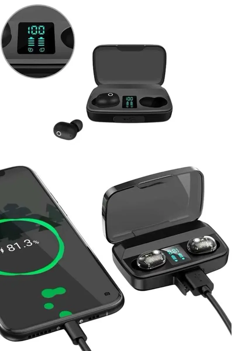 Yeni Nesil TWS Kablosuz Kulaklık Güçlü Batarya Yüksek Kalite Bluetooth 5. 0 ANC Özelliği görsel 4
